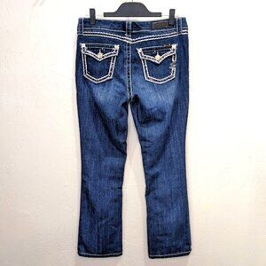 Seven7 Jeans Bling Pocket Womens 8 Boot Cut Rhinstone Low Rise y2k Pants